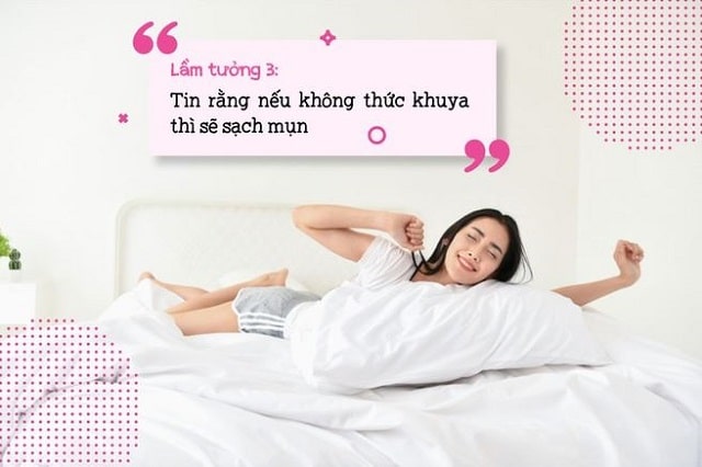 đi ngủ sớm có hết mụn không