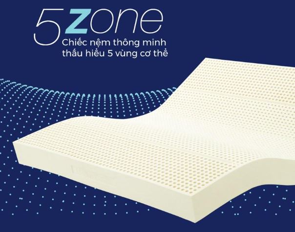 đệm cao su Liên Á 5Zone 2